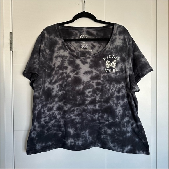 3X Disney Minnie Mouse Crop Tie Dye Shirt - Picture 2 of 4